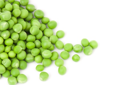 fresh green peas isolated on a white background. Studio photoの写真素材
