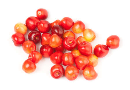 Berries ripe cherry on a white isolated background. Studioの写真素材