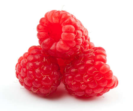 composition from a raspberry on the white isolated backgroundの写真素材