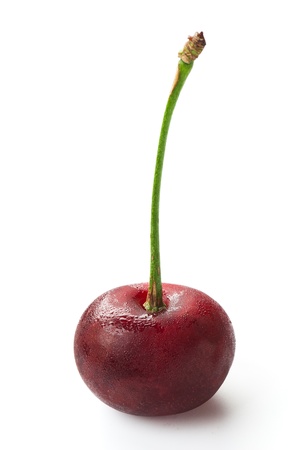 Berries ripe cherry on a white isolated background. Studioの写真素材