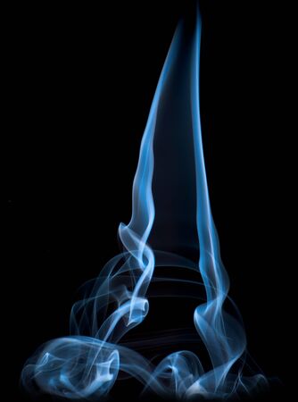abstract composition from smoke on the isolated backgroundの写真素材