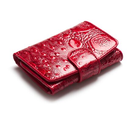 Leather purse cards isolated on a white background. S Studio photoの写真素材