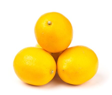 composition of the ripe lemon on a white background. studio photographyの写真素材
