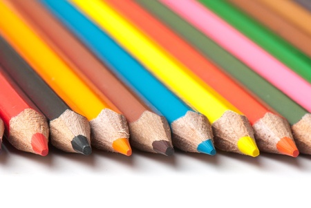 color pencils isolated on a white background. Studio. Picture.の写真素材