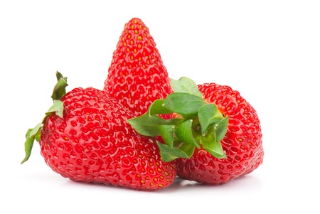 fresh strawberry on the clean isolated backgroundの写真素材