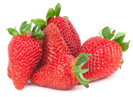 fresh strawberry on the clean isolated backgroundの写真素材