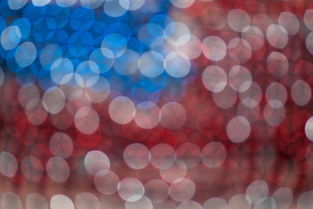 defocused abstract background of color night holiday lights 
