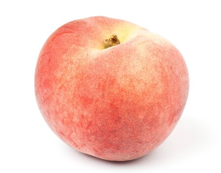 composition of ripe juicy peach,  nectarine isolated on white backgroundの写真素材