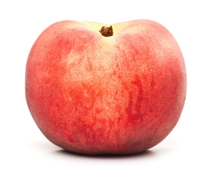composition of ripe juicy peach,  nectarine isolated on white backgroundの写真素材