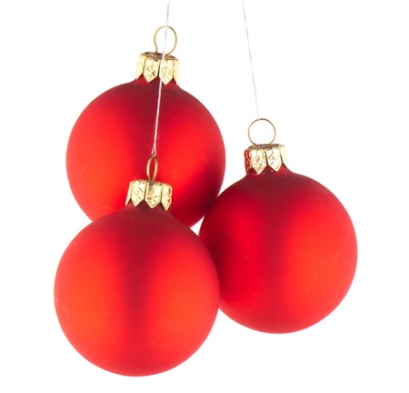 beautiful  Ñhristmas ball on white  isolated  background.  Studio photographyの写真素材