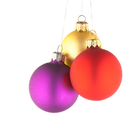 beautiful  Ñhristmas ball on white  isolated  background.  Studio photographyの写真素材