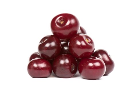 Berries ripe cherry on a white isolated background. Studioの写真素材