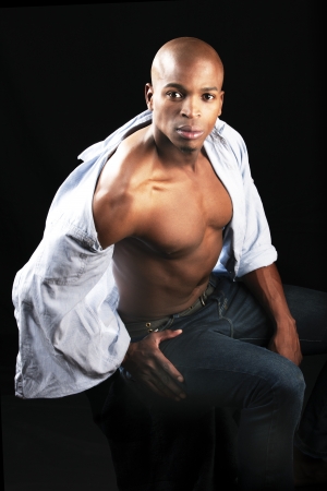 Portrait of handsome young African manの写真素材