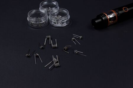Adjustable electronic cigarette with accessories. Alternative to smoking.の写真素材