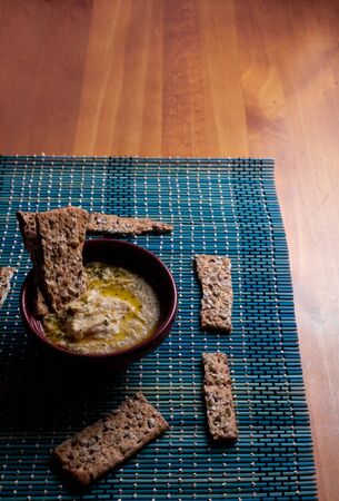 Pure potato on wooden table, home madeの写真素材