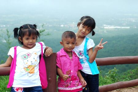 cute kid doing nice posingの写真素材