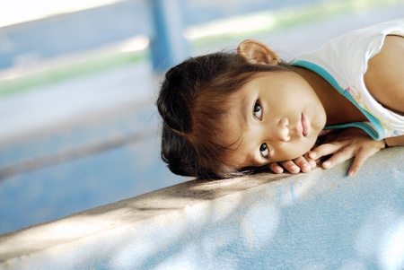 cute kid doing nice posing の写真素材