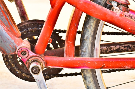 Old Bicycle chainの写真素材