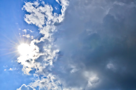 Sun behind a cloud