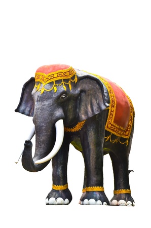 elephant Sculpture on white backgroundの写真素材