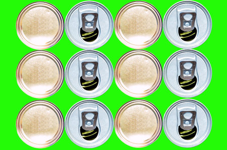 Stacked Bottom and tin cans