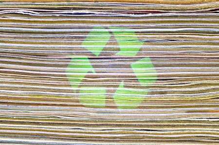 stack of magazines for recycleの写真素材