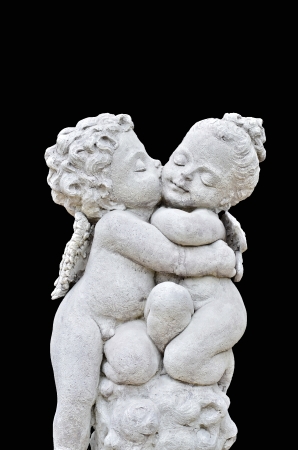 Beautiful sculpture on black backgroundの写真素材