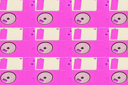 pink floppy disks use background