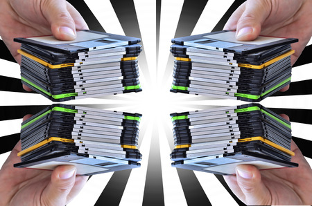 Old Floppys disk memory for youの写真素材