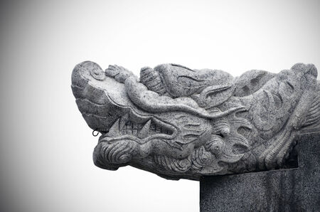 Stone Dragon headの写真素材