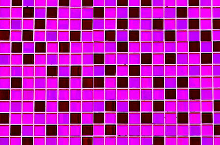 Pink glass mosaic in the bathroomの写真素材