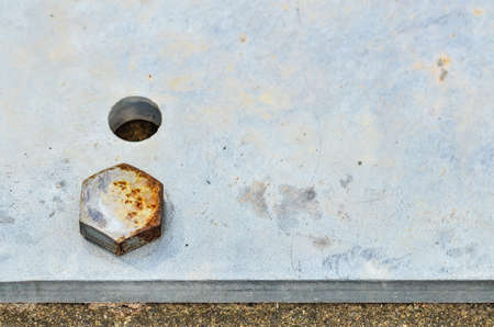 Nuts on a textured metallic backgroundの写真素材