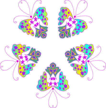 butterflies designのイラスト素材
