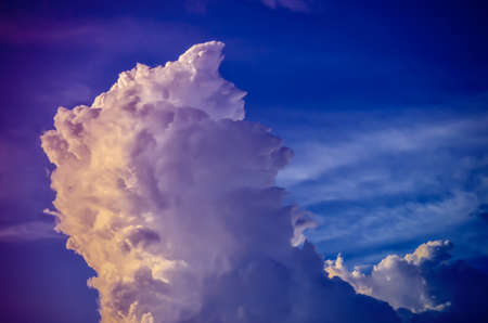 Cloud in sky at sunsetの写真素材