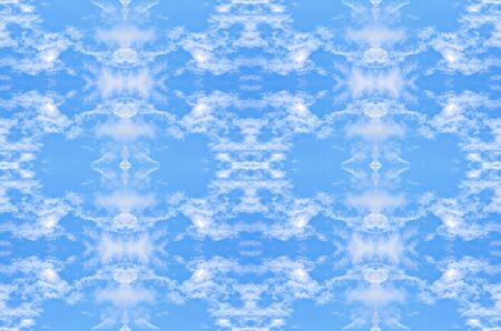 white clouds in the blue sky backgroundの写真素材