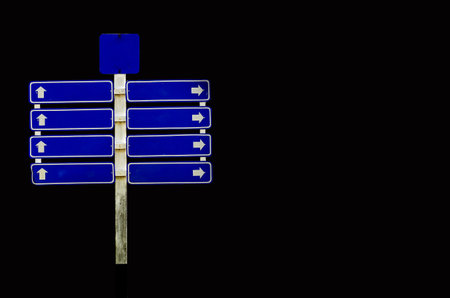 Road Sign on black background