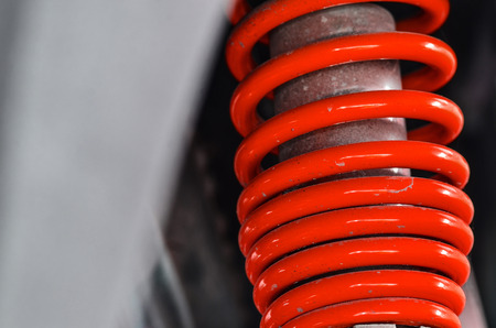 Red motocycle chokeの写真素材