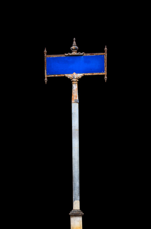 Freeway Exit Sign on black backgroundの写真素材
