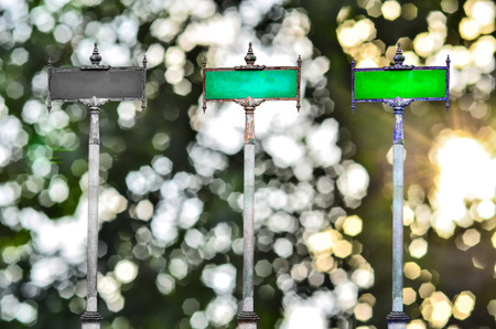 Many color Freeway Sign on nature backgroundの写真素材