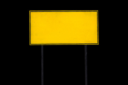 traffic road sign on black backgroundの写真素材