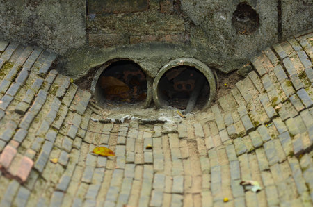 close up Sewer on the street