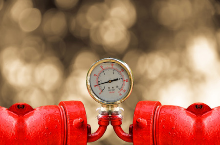 super Circular industrial pressure gauges on bokeh backgroundの写真素材