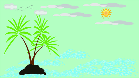 Beautiful summer backgroundのイラスト素材