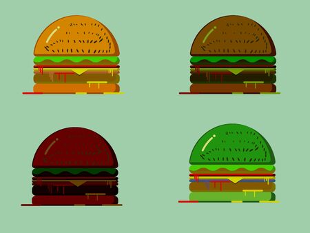 The most kind delicious hamburgerのイラスト素材