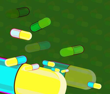 Antibiotic Capsule pharmacy for health backgroundのイラスト素材