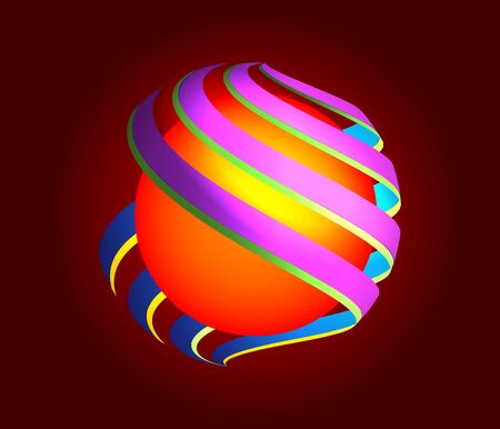 Bright abstract sphere logo ball conceptのイラスト素材