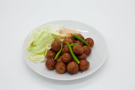 thailand sausages food asia cookingの写真素材