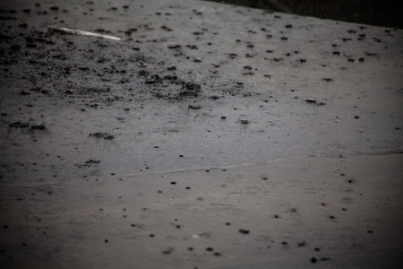 Rain fell on the floorの写真素材