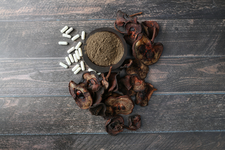 Herbal Medicines herb top view backgroundの写真素材