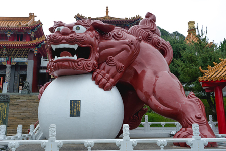 Wenwu temple in taiwan sunmoonlakeのeditorial素材